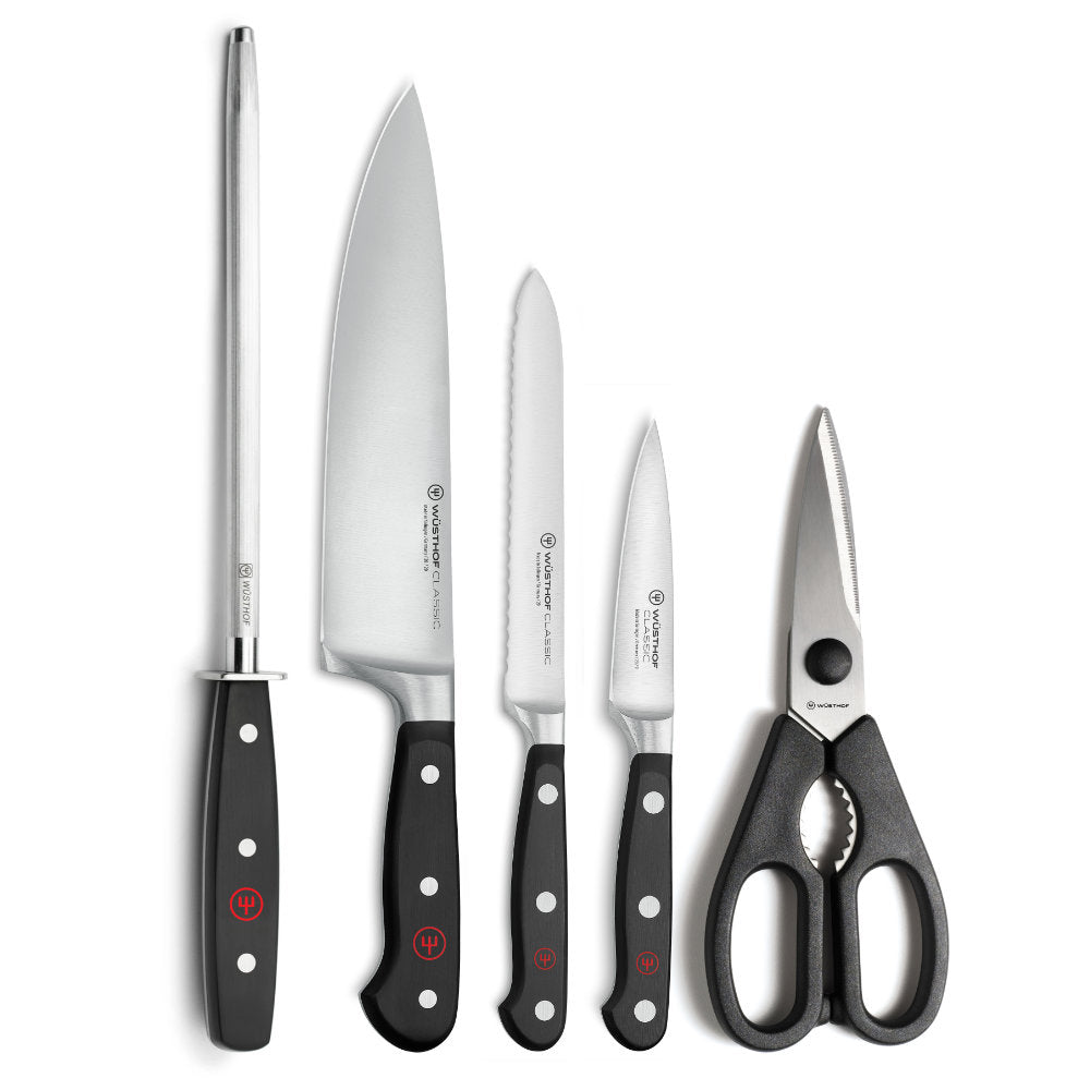 Wusthof Classic 6-Piece Starter Knife Block Set