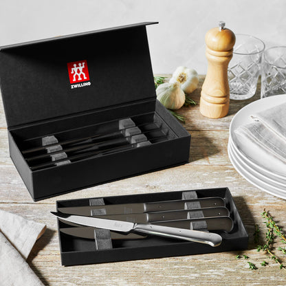 TWIN Stainless Steel 8-Piece Porterhouse Steak Knife Set by Zwilling J.A. Henckels two Layers