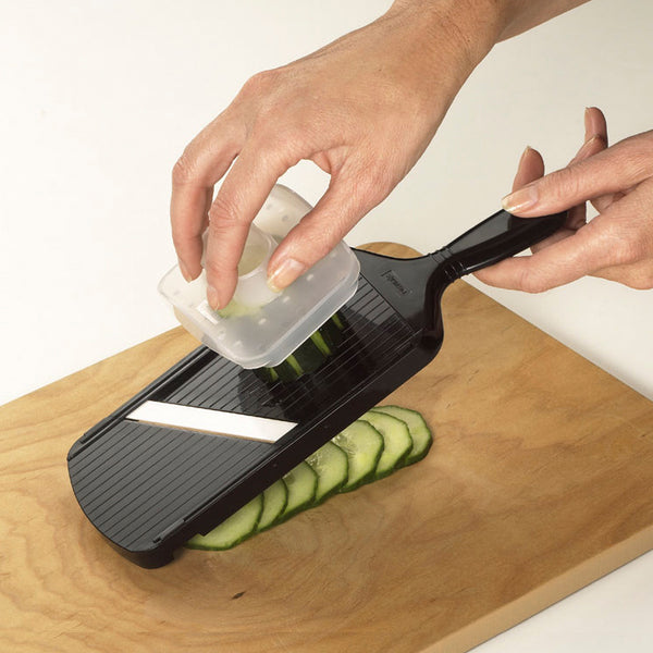  KYOCERA Adjustable Ceramic Mandoline Food, Vegetable Slicer  with Handguard, Essential Kitchen Gadgets for Your Cooking Needs, 1 EA,  Black: Kyocera Knife: Home & Kitchen