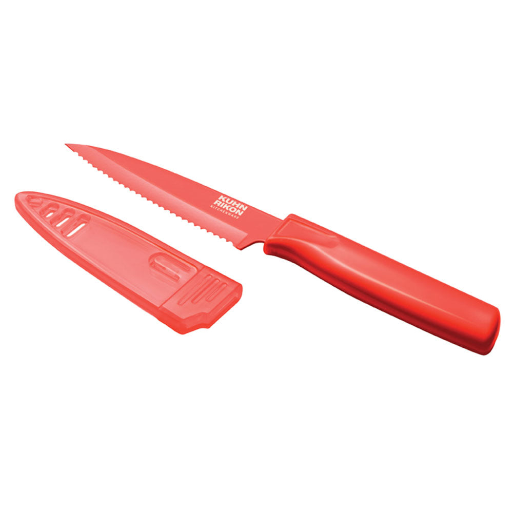 Kuhn Rikon Colori+ Red 4 inch Small Santoku Knife