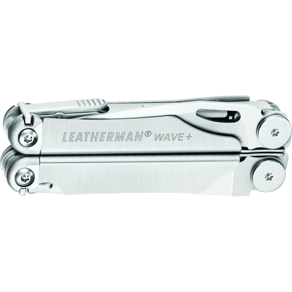LEATHERMAN, Wave Plus Multitool with Premium Replaceable Wire Cutters,  Spring-Action Scissors and Molle Black Sheath, Black 