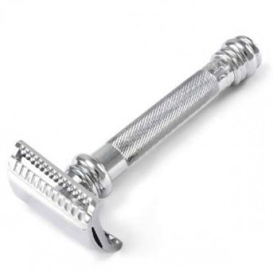 Merkur 39C Double Edge Safety Razor, Slanted Cut, Extra Long Chrome Handle