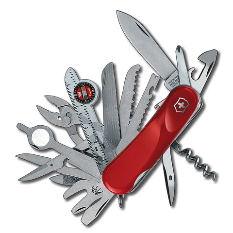  Victorinox Evolution S54 Tool Chest Plus Swiss Army Knife, 32  Function Swiss Made Pocket Knife with Large Blade, Screwdriver and Reamer –  Red : Tools & Home Improvement