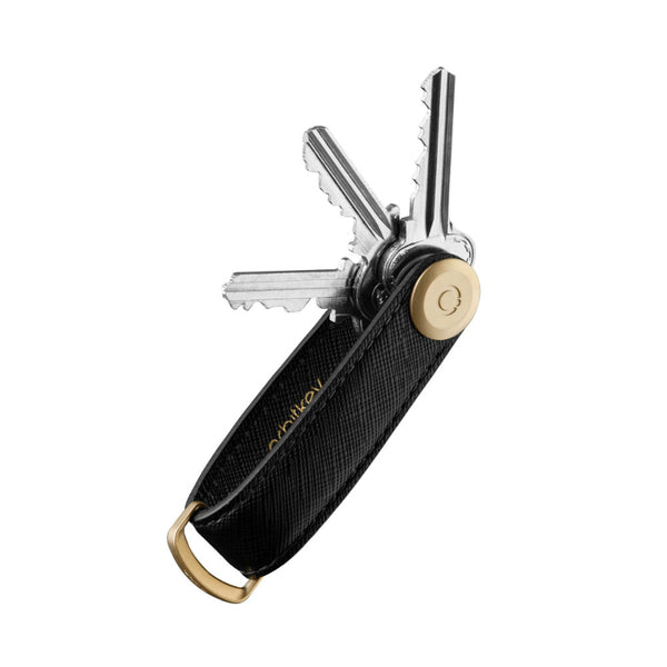 Gusto Key-Ring Black, Saffiano Leather, Luxury accessory