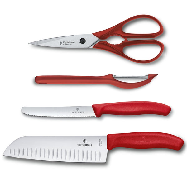 Victorinox SwissClassic 6.7131.4G 4-piece kitchen knife set, red