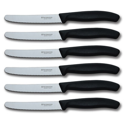 6 Piece Stainless Knife Set Professional Serrated Steak Knives Kitchen  Tools New