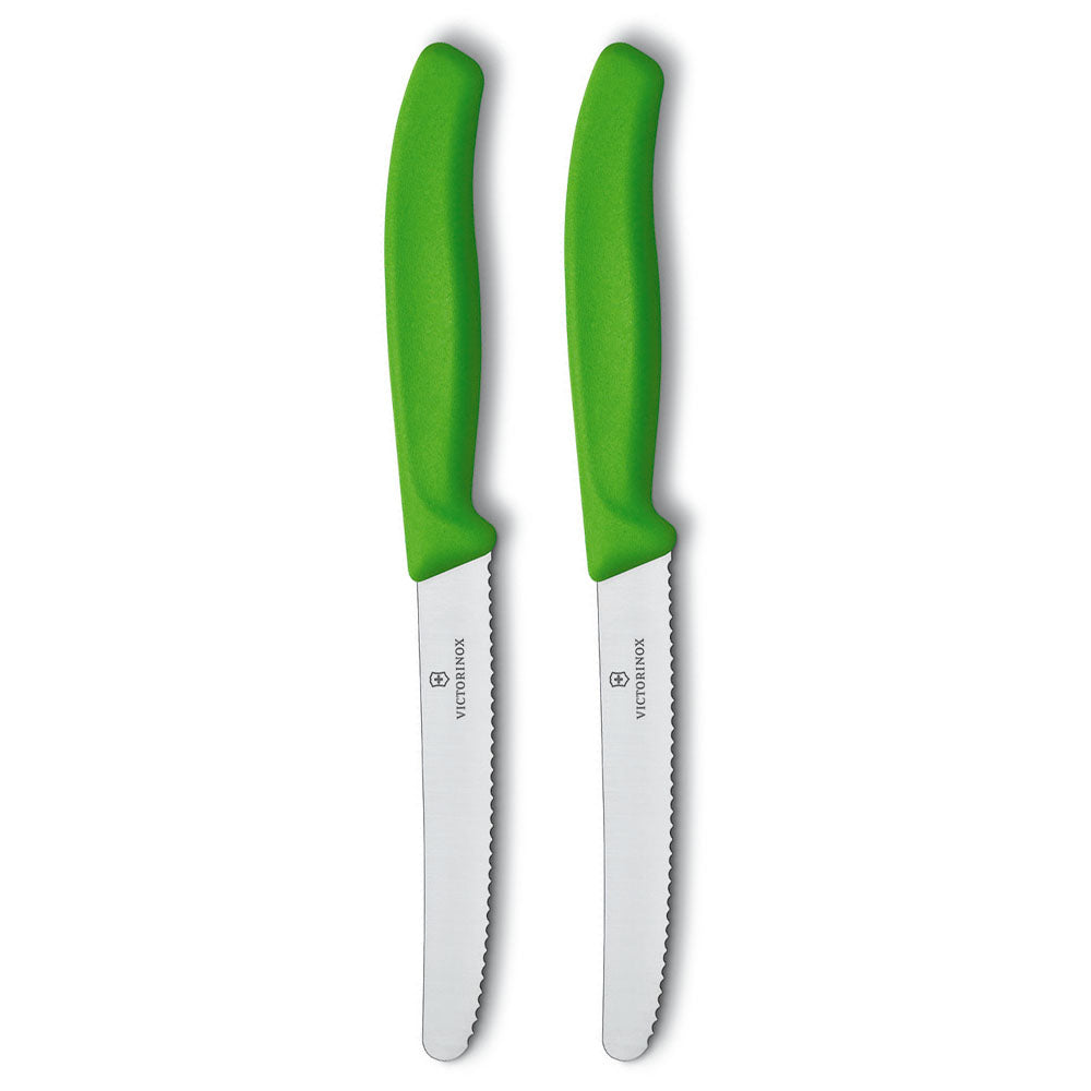 Victorinox Classic 2-Piece 4.5" Serrated Utility Knife Set at Swiss Knife Shop