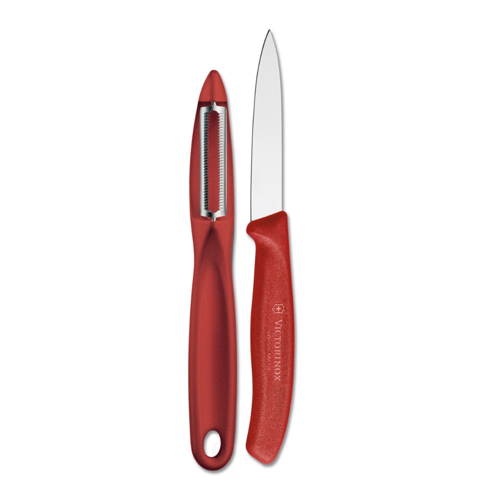 serrated paring knife, 3.25 spear point red - Whisk